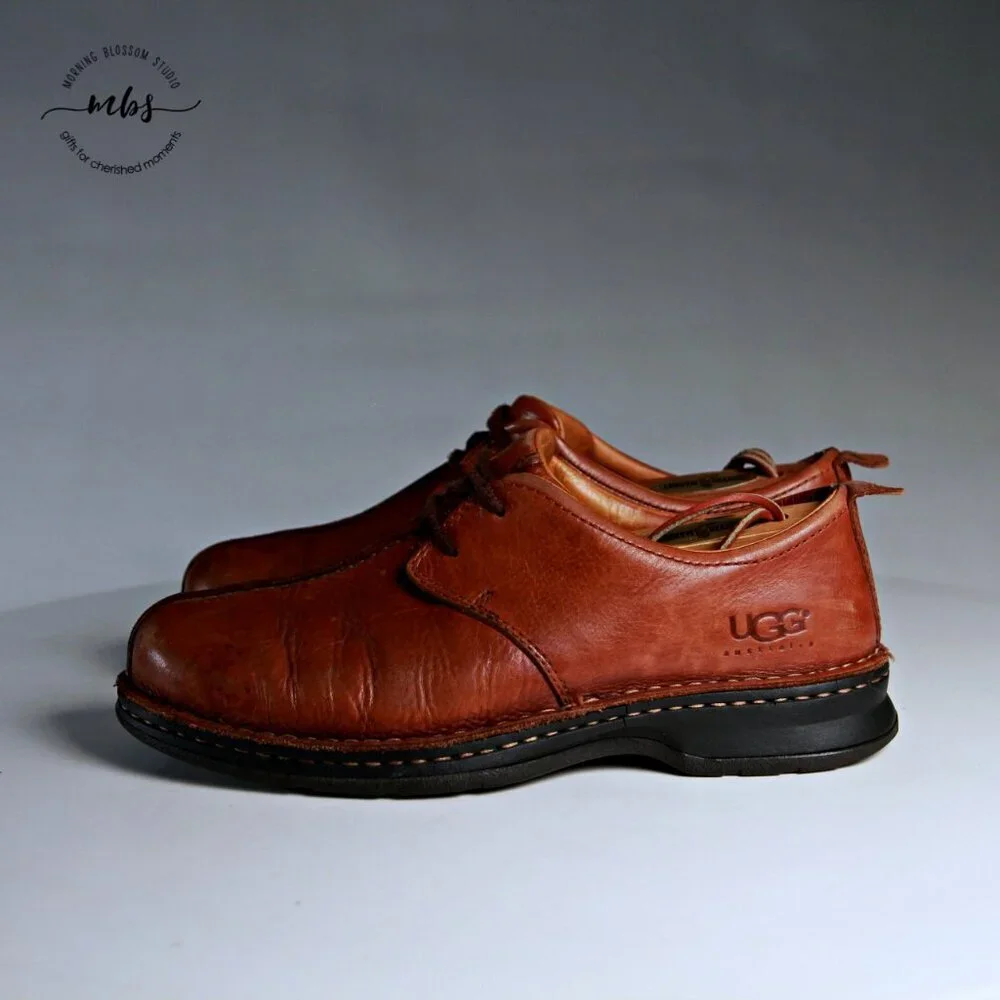 UGG 5527 Split Toe Leather Oxford Dress‎ Shoes Brown Men 8